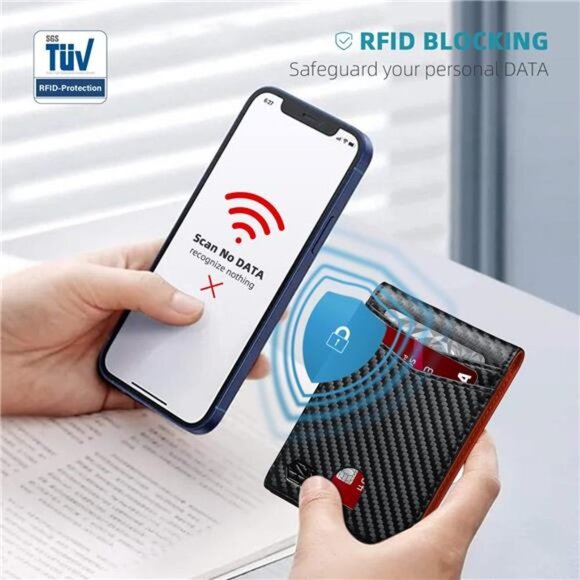 Wallet for Men Slim with 12 Slots Men's RFID Wallet Minimalist - Picture 3 of 6